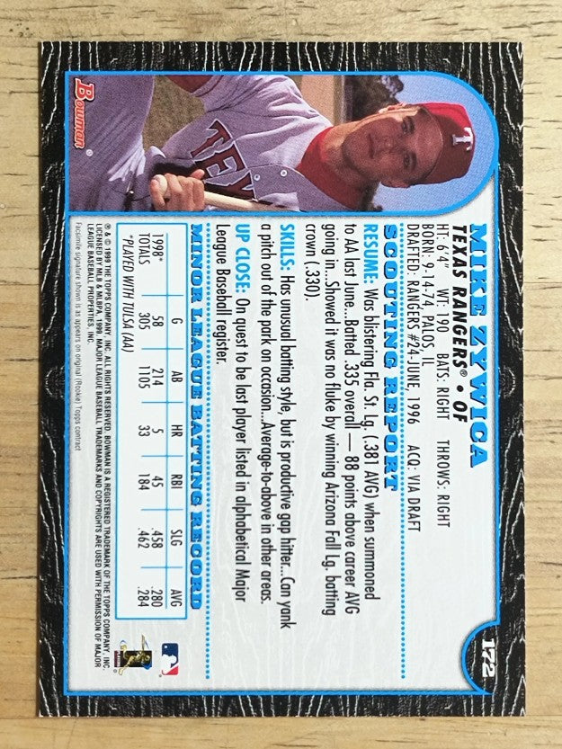 1999 Bowman #172 Mike Zywica RC