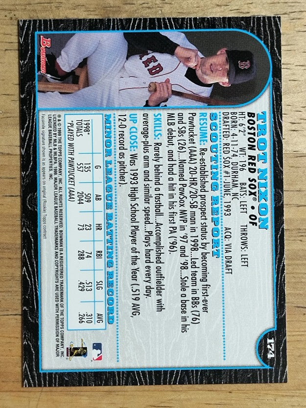 1999 Bowman #174 Trot Nixon