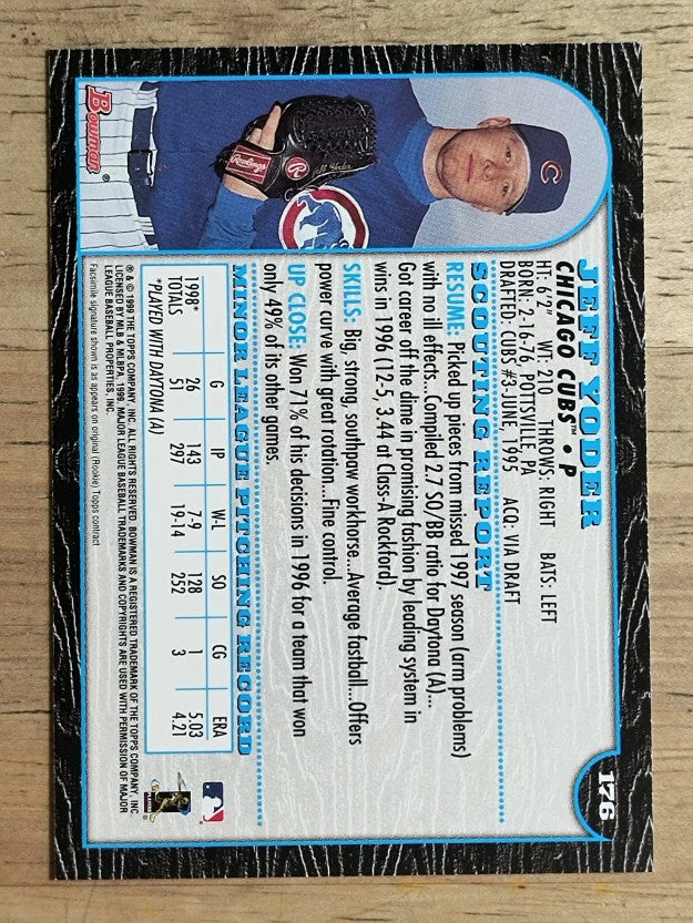 1999 Bowman #176 Jeff Yoder