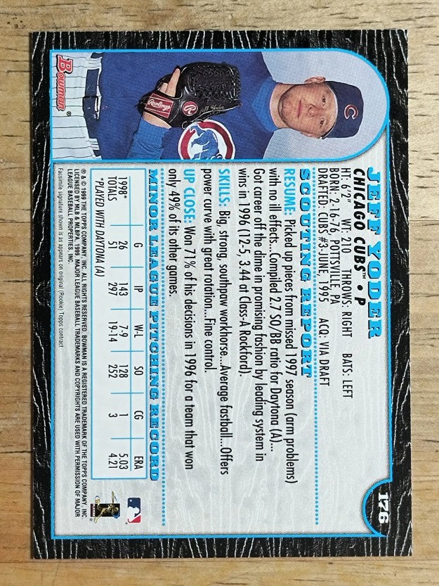 1999 Bowman #176 Jeff Yoder