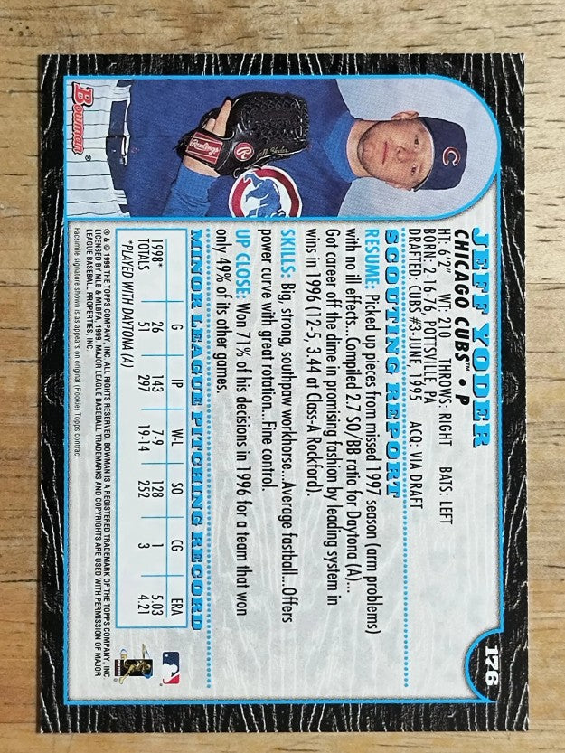 1999 Bowman #176 Jeff Yoder