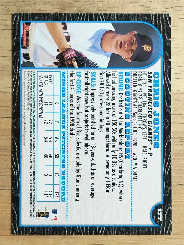 1999 Bowman #177 Chris Jones RC