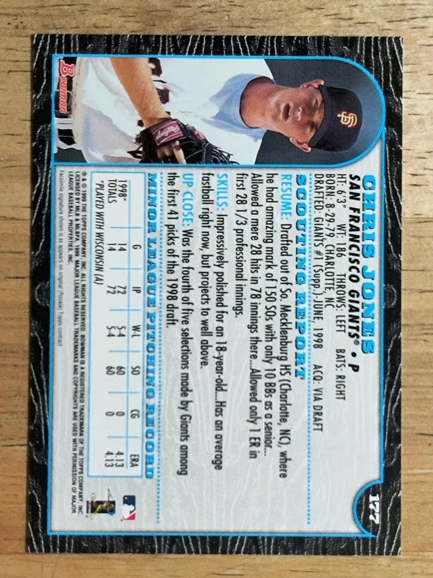 1999 Bowman #177 Chris Jones RC