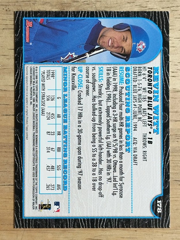 1999 Bowman #178 Kevin Witt