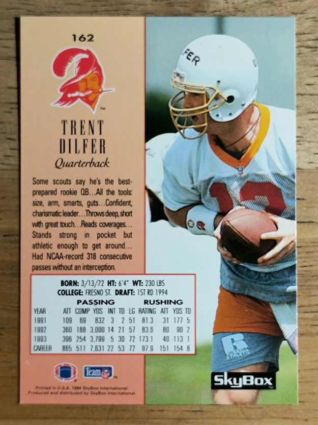 1994 SkyBox Premium #162 Trent Dilfer RC