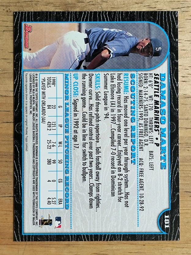 1999 Bowman #181 Damaso Marte RC