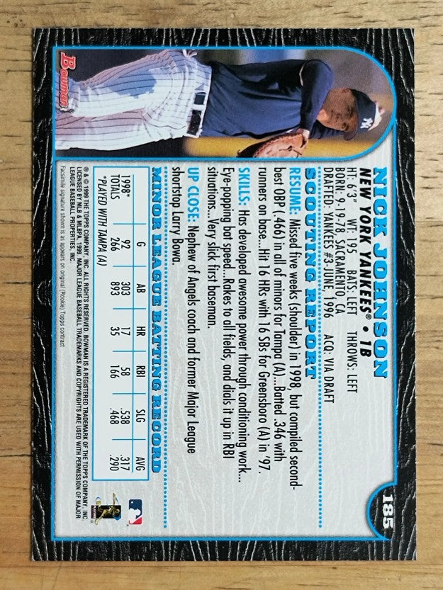 1999 Bowman #185 Nick Johnson RC