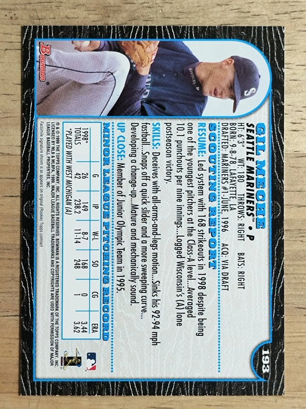 1999 Bowman #193 Gil Meche