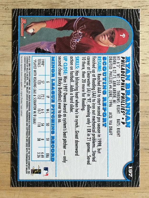 1999 Bowman #197 Ryan Brannan