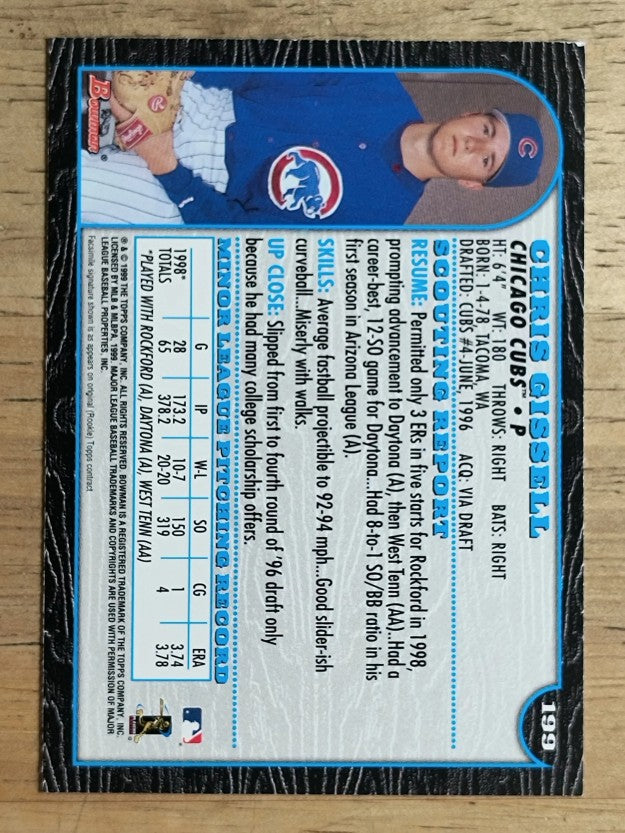 1999 Bowman #199 Chris Gissell
