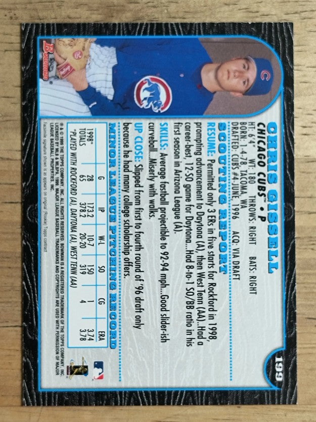 1999 Bowman #199 Chris Gissell