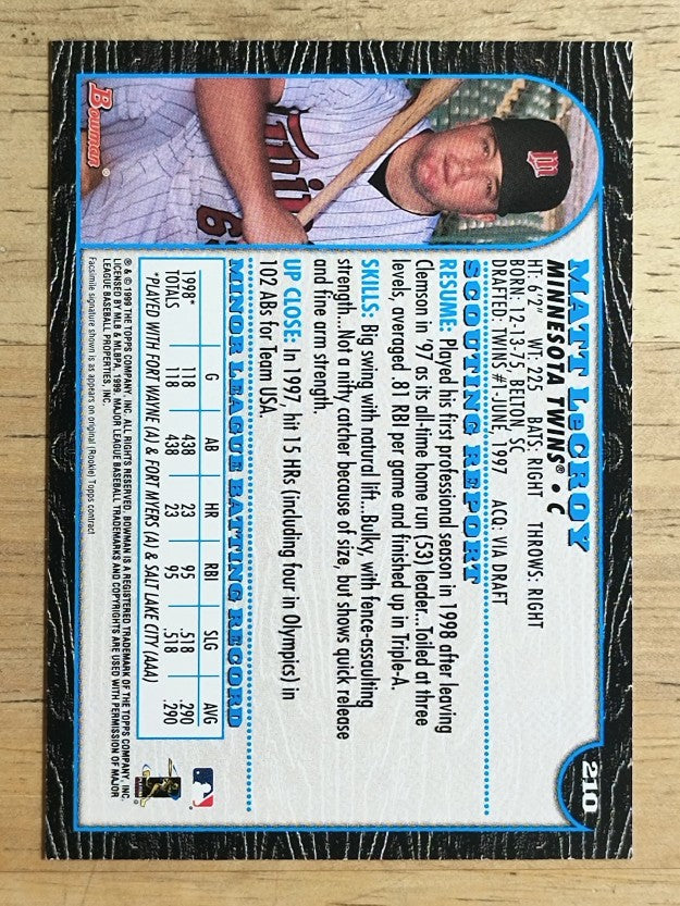 1999 Bowman #210 Matt LeCroy