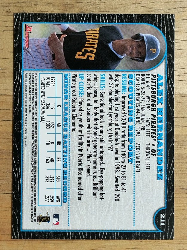 1999 Bowman #211 Alex Hernandez