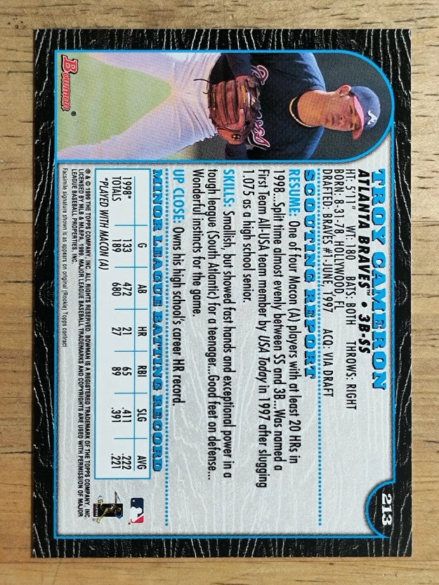 1999 Bowman #213 Troy Cameron