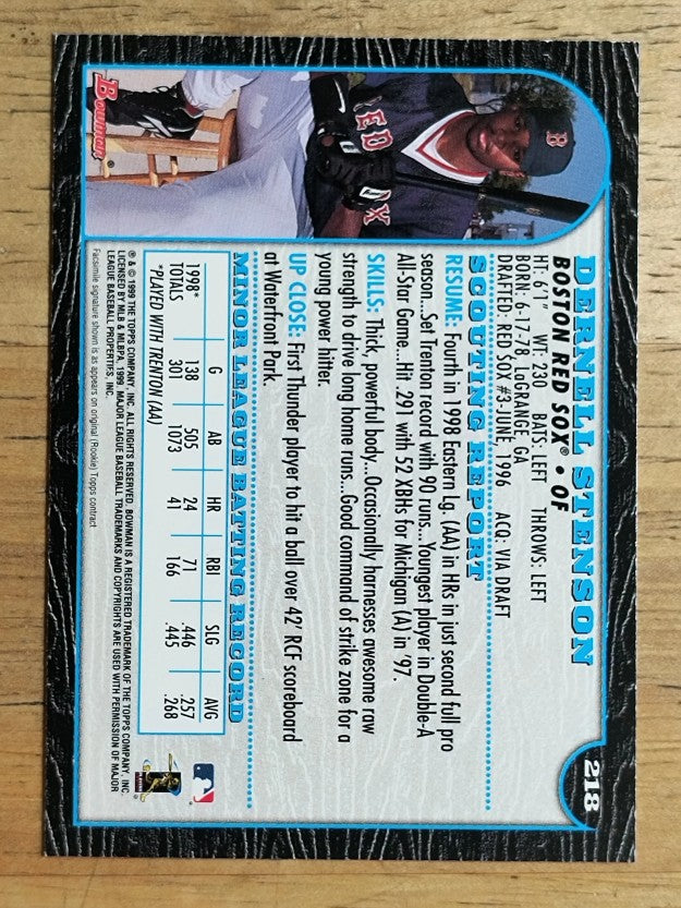 1999 Bowman #218 Dernell Stenson