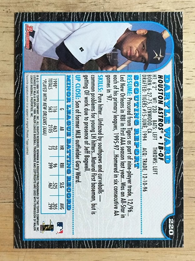 1999 Bowman #220 Daryle Ward