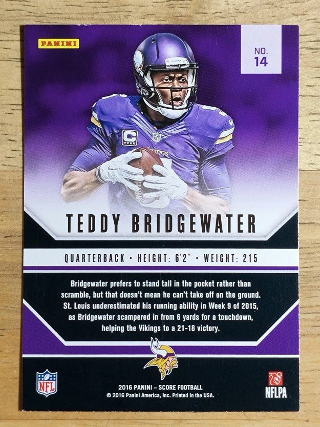 2016 Score Signal Callers Red #14 Teddy Bridgewater (NM)