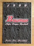 1999 Bowman Checklists #NNO Series 1