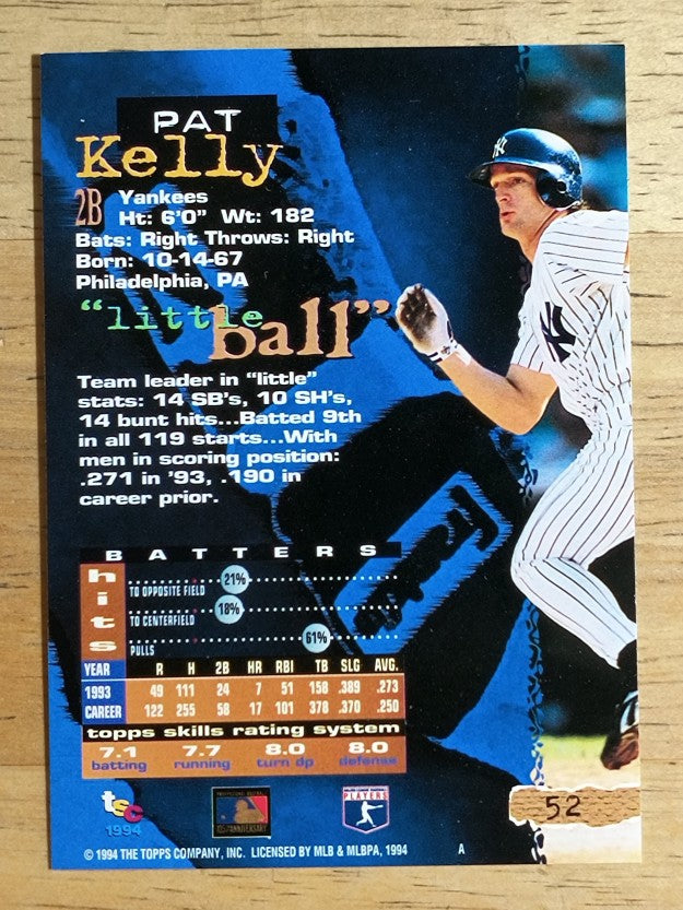 1994 Stadium Club #52 Pat Kelly