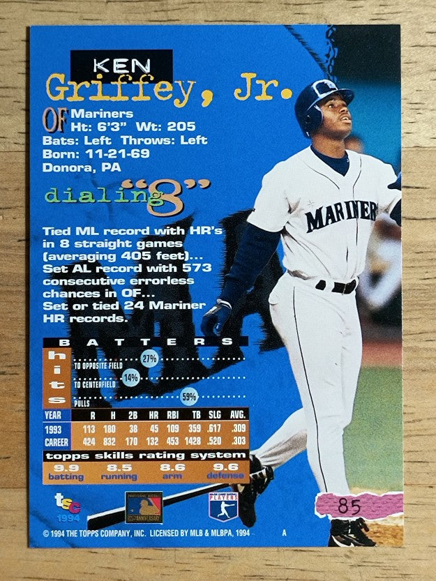 1994 Stadium Club #85 Ken Griffey Jr.