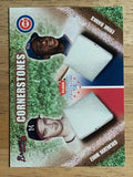 2002 Fleer Platinum Cornerstones Numbered #29 Eddie Mathews/Ernie Banks