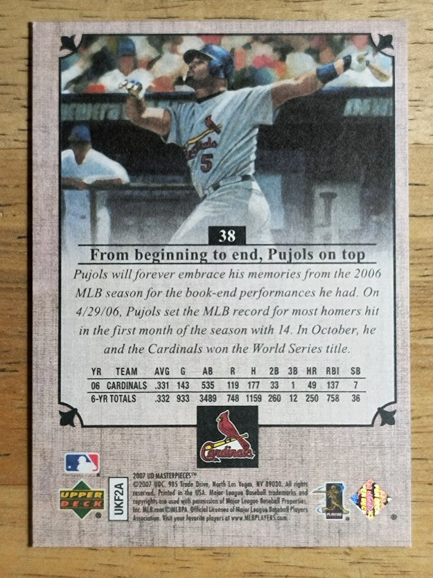 2007 UD Masterpieces Windsor Green #38 Albert Pujols