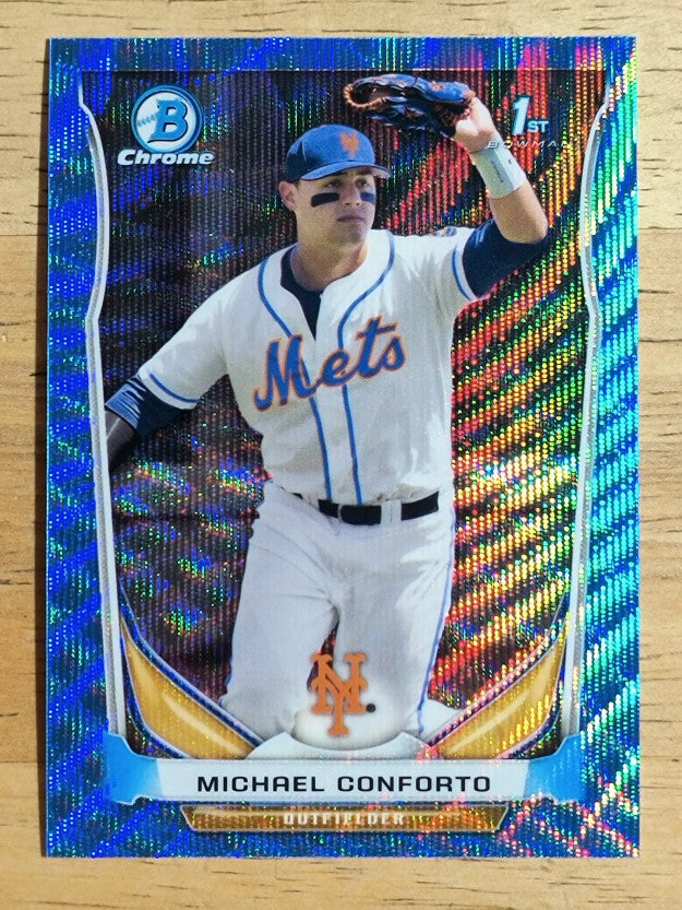 2014 Bowman Chrome Draft Blue Wave Refractors #CDP7 Michael Conforto