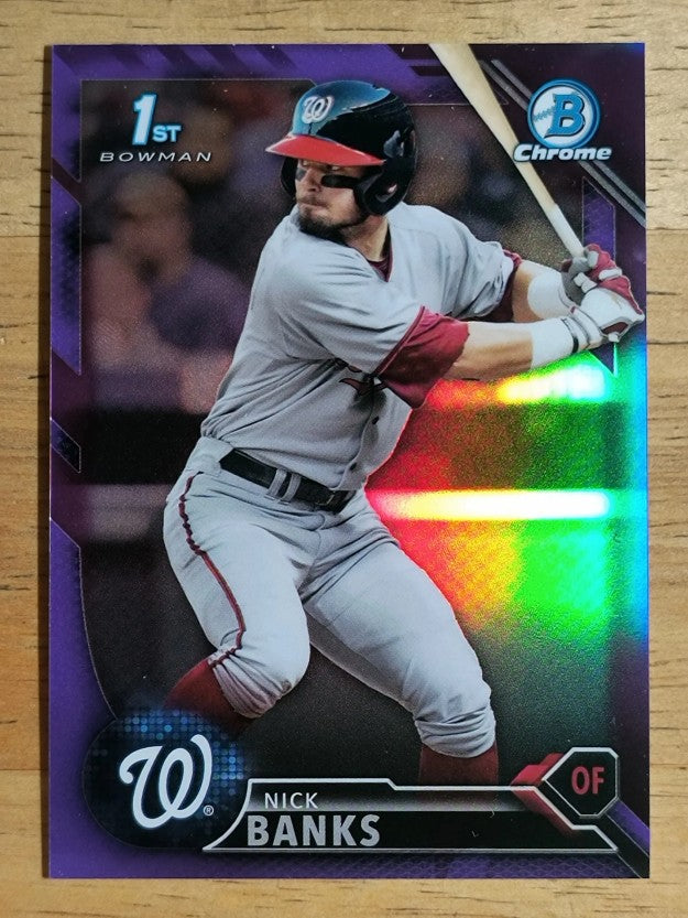 2016 Bowman Chrome Draft Purple Refractors #BDC79 Nick Banks