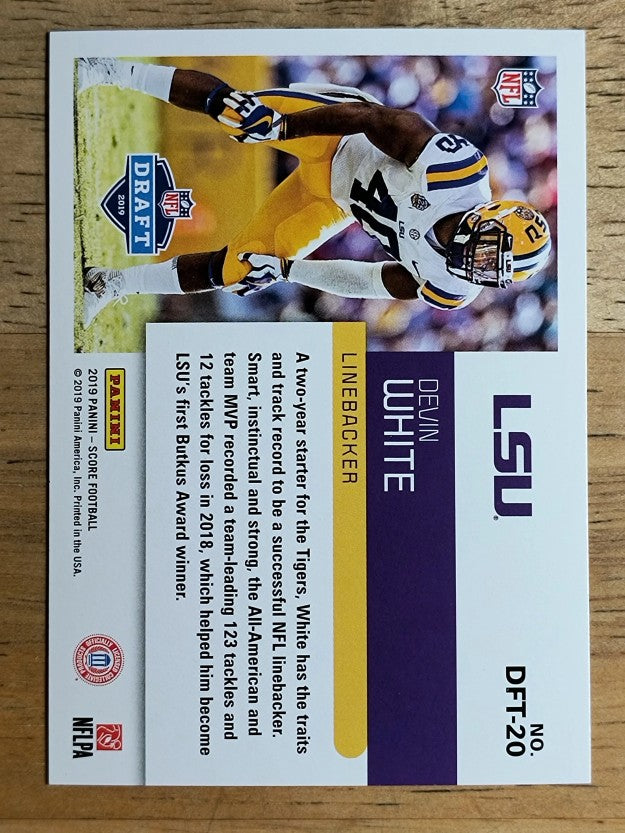2019 Score NFL Draft #DFT20 Devin White