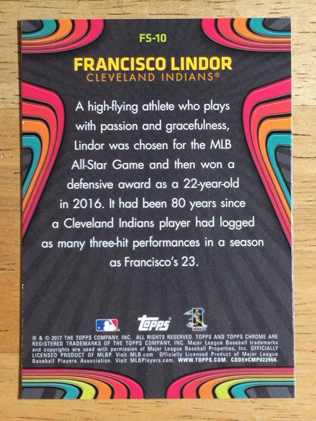 2017 Topps Chrome Future Stars #FS10 Francisco Lindor