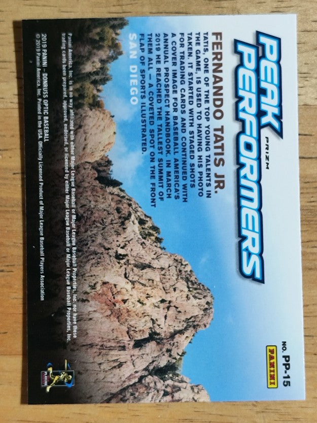 2019 Donruss Optic Peak Performers Holo #15 Fernando Tatis Jr.