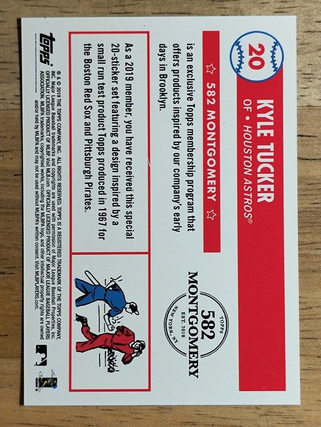 2019 Topps 582 Montgomery '67 Test Stickers #20 Kyle Tucker