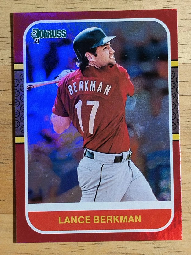 2021 Donruss Holo Red #223 Lance Berkman RETRO