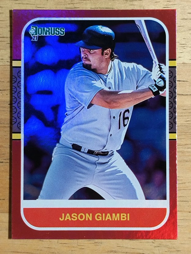 2021 Donruss Holo Red #241 Jason Giambi RETRO