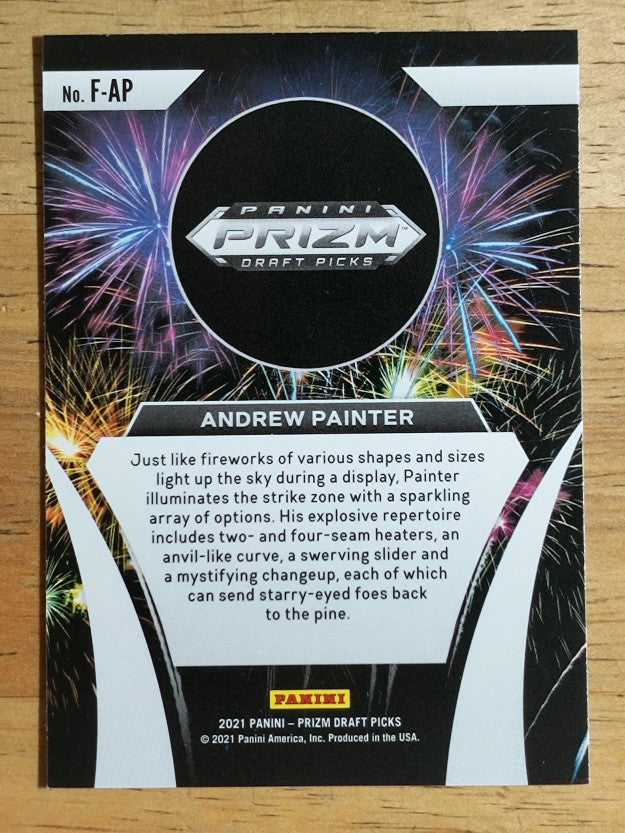 2021 Panini Prizm Draft Picks Fireworks #15 Andrew Painter