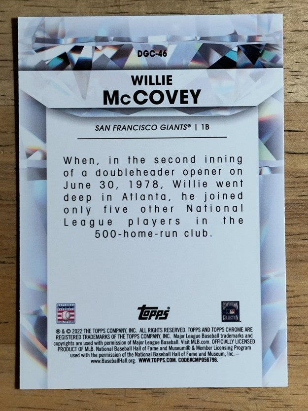 2022 Topps Chrome Update Diamond Greats Die Cuts #DGC46 Willie McCovey