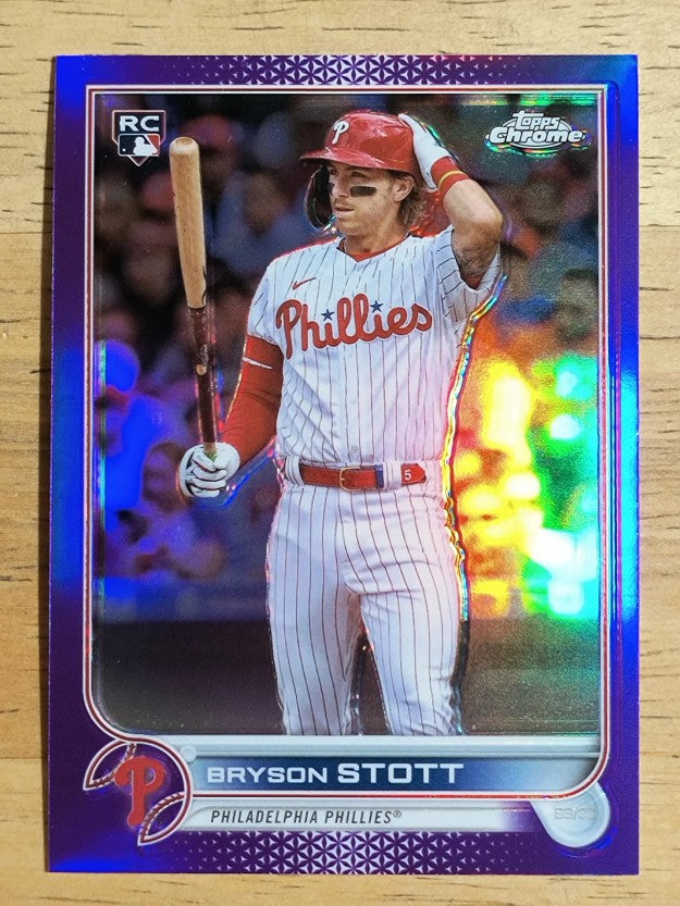2022 Topps Chrome Update Purple Refractors #USC154 Bryson Stott