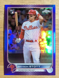 2022 Topps Chrome Update Purple Refractors #USC154 Bryson Stott