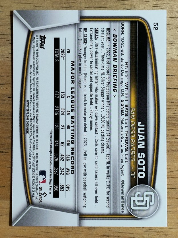 2023 Bowman Chrome Mega Box #52 Juan Soto