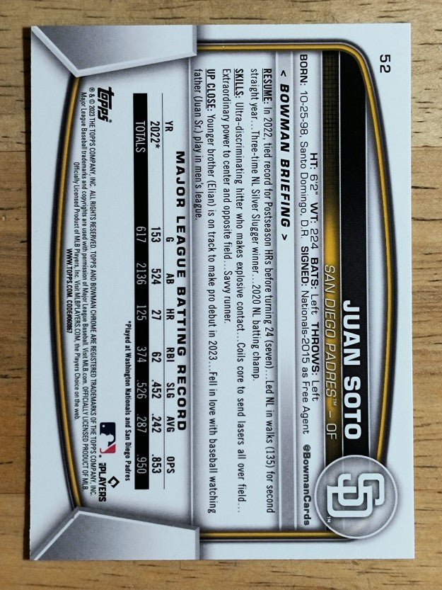 2023 Bowman Chrome Mega Box #52 Juan Soto