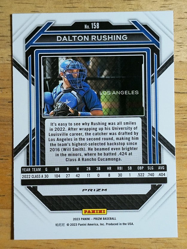 2023 Panini Prizm Prizms Silver #158 Dalton Rushing