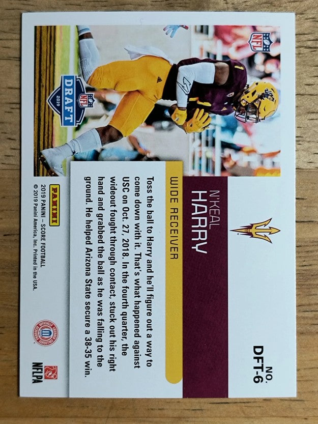 2019 Score NFL Draft #DFT6 N'Keal Harry