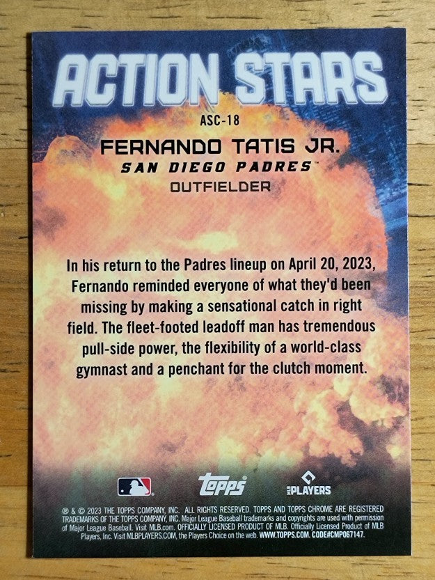 2023 Topps Chrome Update Action Stars #ASC18 Fernando Tatis Jr.