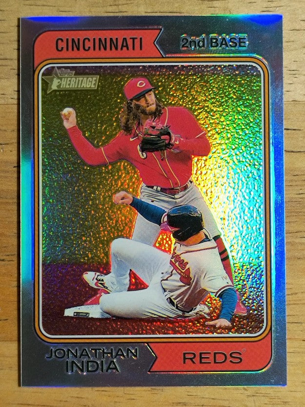 2023 Topps Heritage Chrome Refractors #10 Jonathan India
