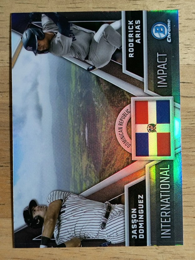 2024 Bowman Chrome International Impact #II16 Jasson Dominguez/Roderick Arias