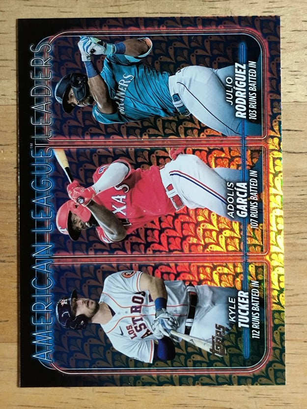 2024 Topps Easter Foil #106 Adolis Garcia/Kyle Tucker/Julio Rodriguez LL