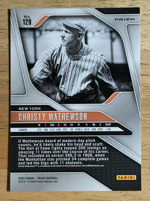 2025 Panini Prizm Prizms Green #129 Christy Mathewson
