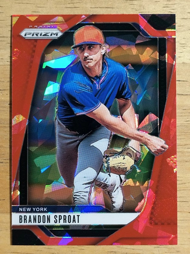 2025 Panini Prizm Prizms Red Ice #136 Brandon Sproat