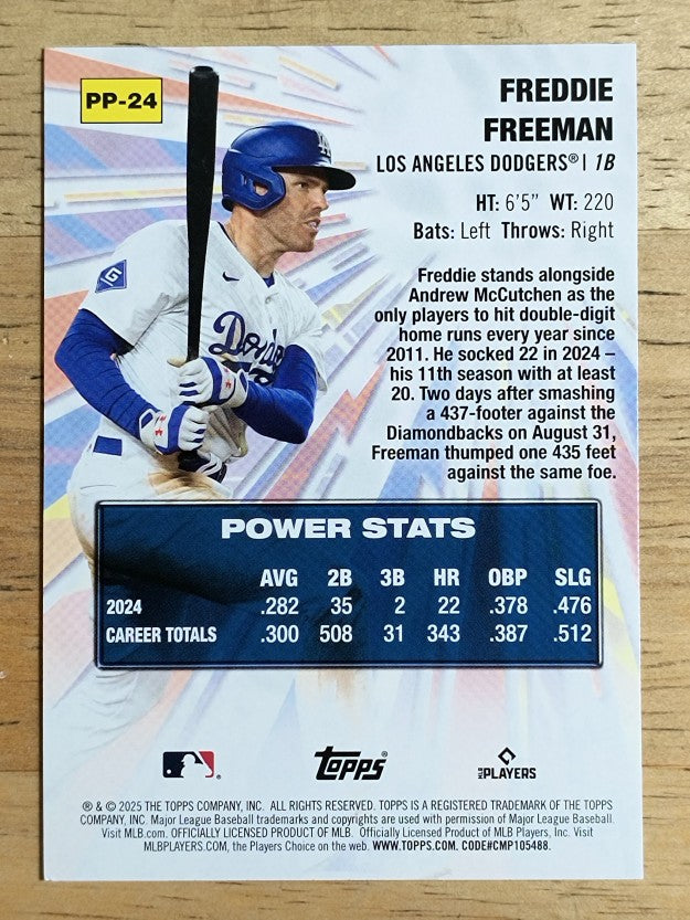2025 Topps Celebration Power Players #PP24 Freddie Freeman (NM)
