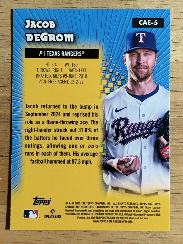 2025 Topps Chrome All Etch #CAE5 Jacob deGrom